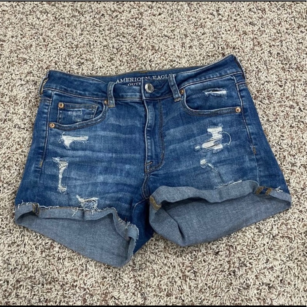 American Eagle Hi-Rise Shortie Shorts Sz 8